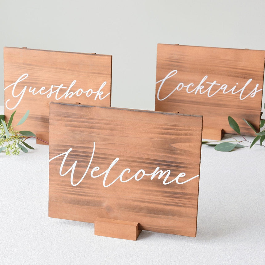 Wood Sign Set - 3 Count Style Me Pretty Decor Set 35000