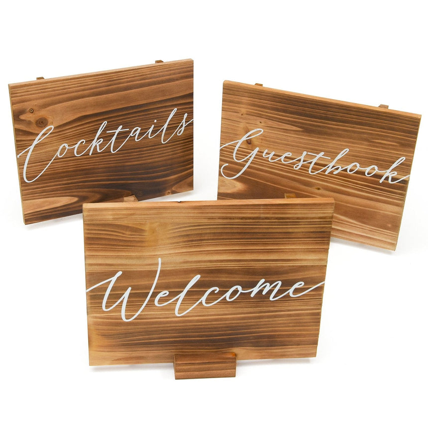 Wood Sign Set - 3 Count Style Me Pretty Decor Set 35000