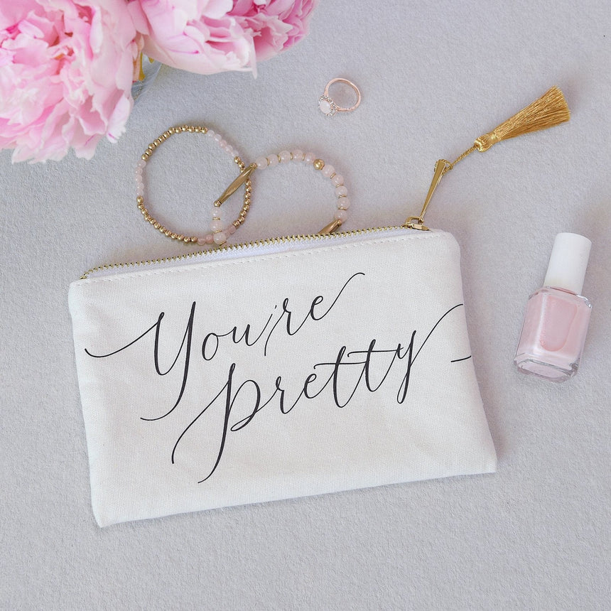 'You're Pretty' Makeup Bag Style Me Pretty Pouch 35068