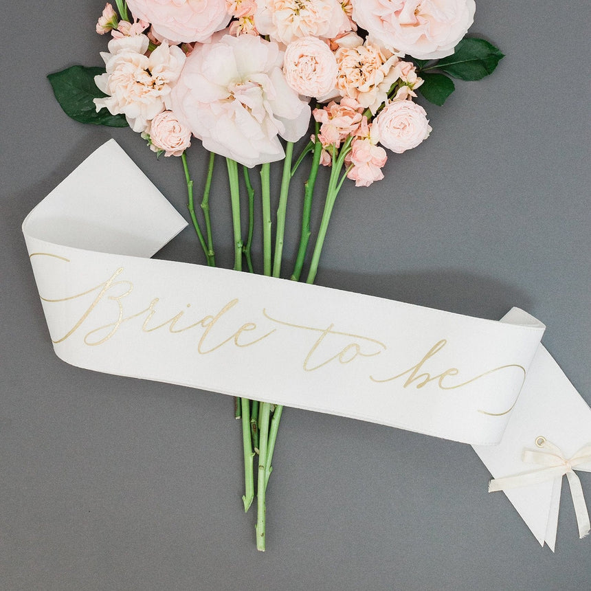 Bride to Be Sash and Headband Plus Bridesmaid Headbands - 8 Pieces Style Me Pretty Sash 94270