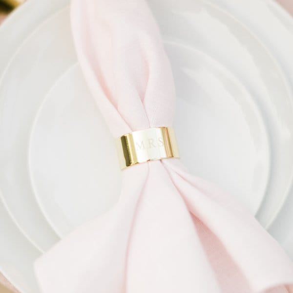 Mr and Mrs Napkin Rings - 2 Count Style Me Pretty Napkin Ring 36155