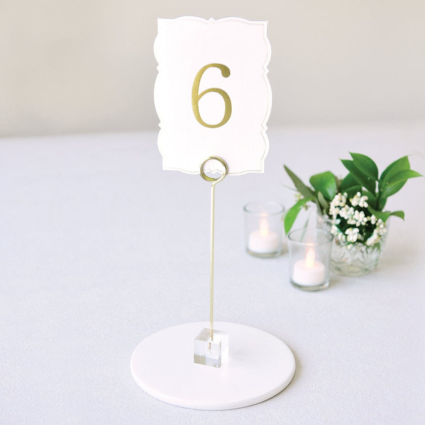 Clear Wedding Table Number Holders - 12 Count Style Me Pretty Table Number Holder 36768