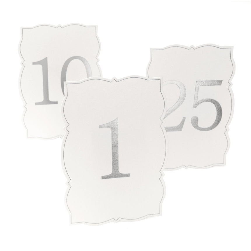 Ornate Wedding Table Numbers 1-25 Silver Style Me Pretty Table Numbers 37426