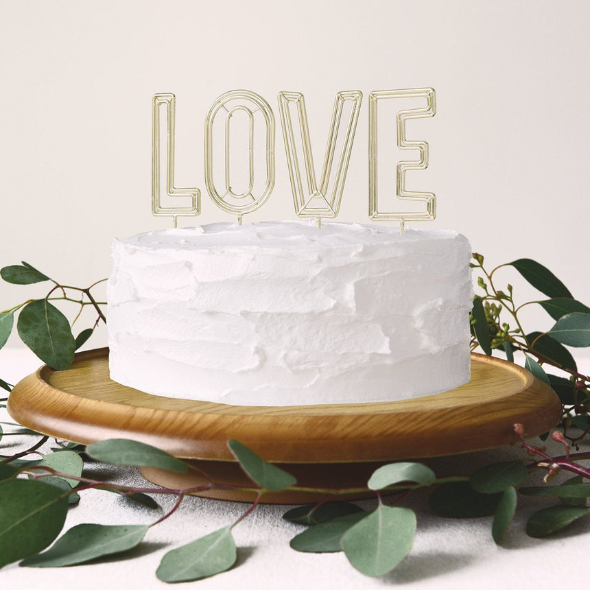 Gold Love Wedding Cake Topper Style Me Pretty Cake Topper 37432