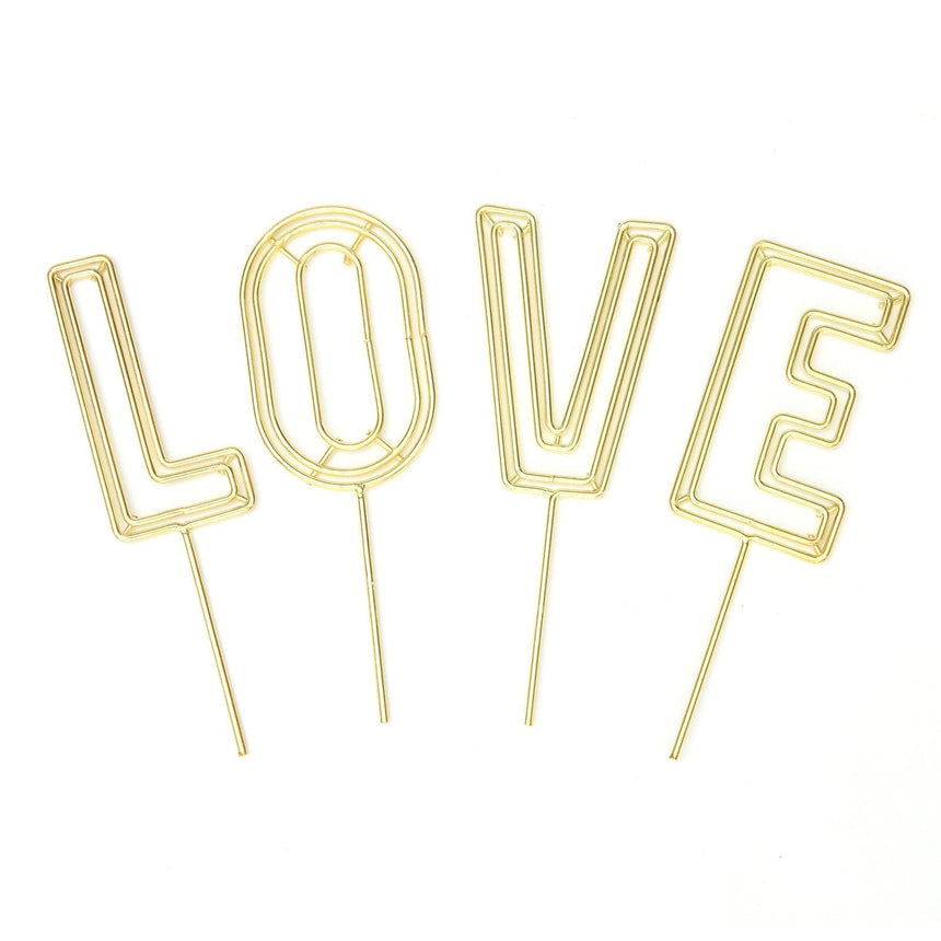 Gold Love Wedding Cake Topper Style Me Pretty Cake Topper 37432