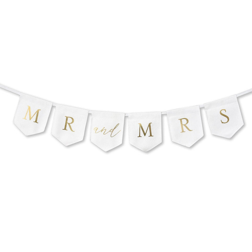 Gold Script Mr & Mrs Wedding Banner Style Me Pretty Banner 38585