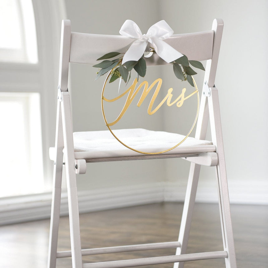 Mrs Chair Sign Gold Style Me Pretty Chair Signs 41831