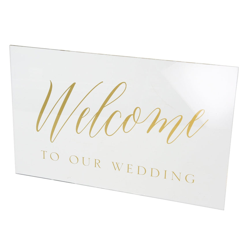 Acrylic and Gold Welcome Sign Style Me Pretty Sign 41832