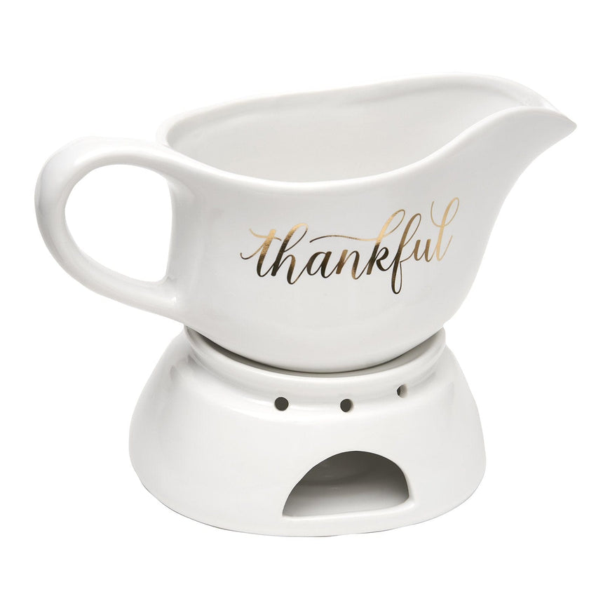 Thankful Gravy Boat with Warming Stand Style Me Pretty 42152