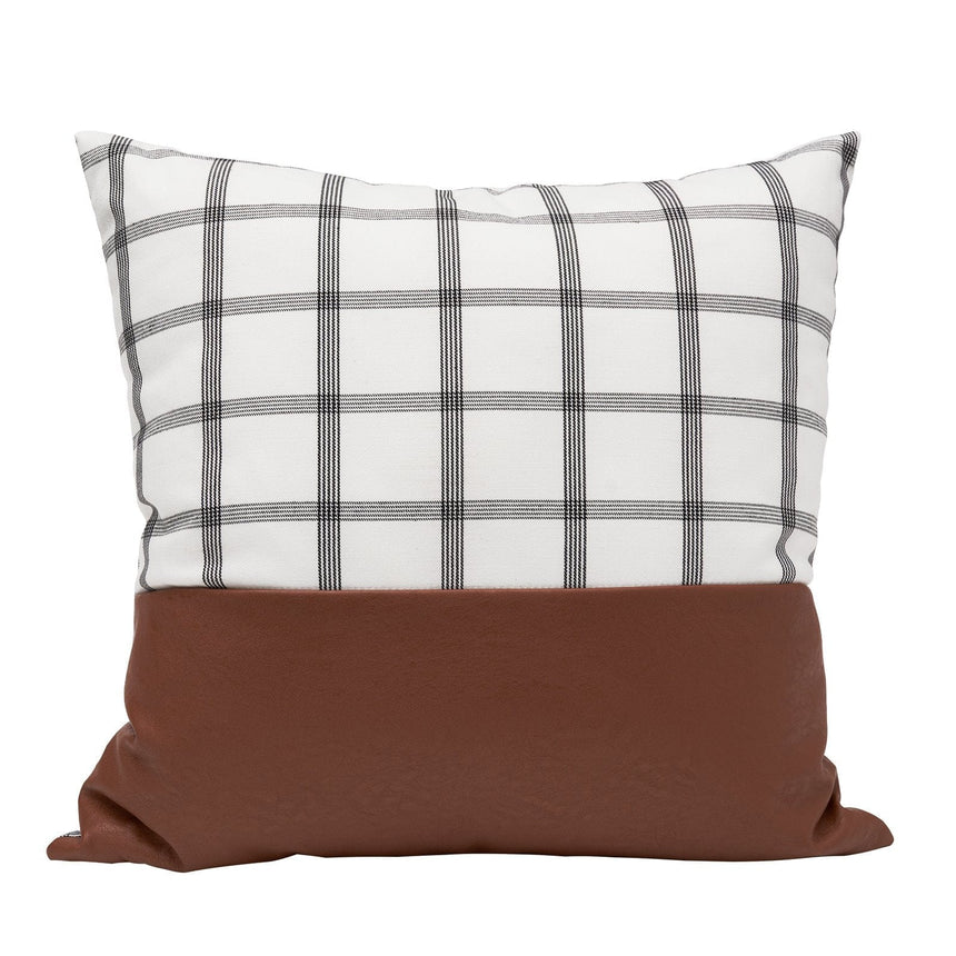 Windowpane Plaid Throw Pillow Style Me Pretty Pillow 42266