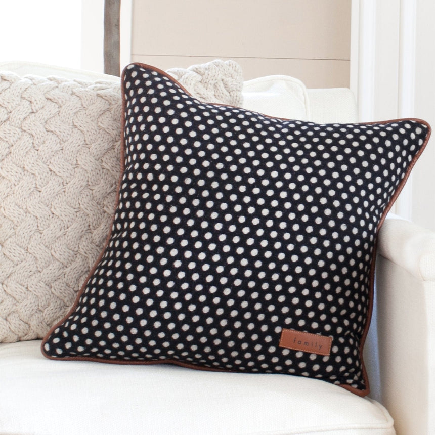 Black and White Dot Throw Pillow Style Me Pretty Pillow 42270