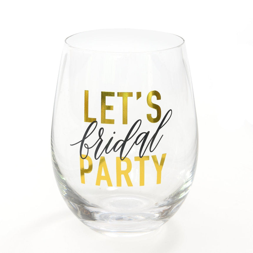 Bridal Party Stemless Wine Glass Style Me Pretty Drinking Glass 42327