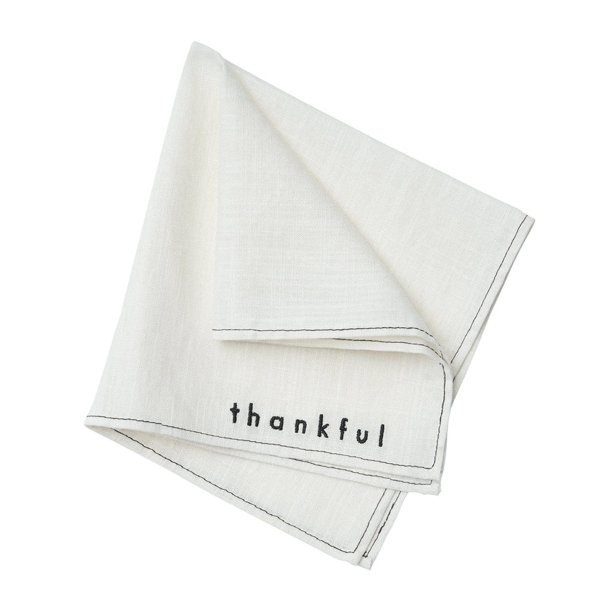 Thankful Embroidered Napkin Single Style Me Pretty Napkins 44681