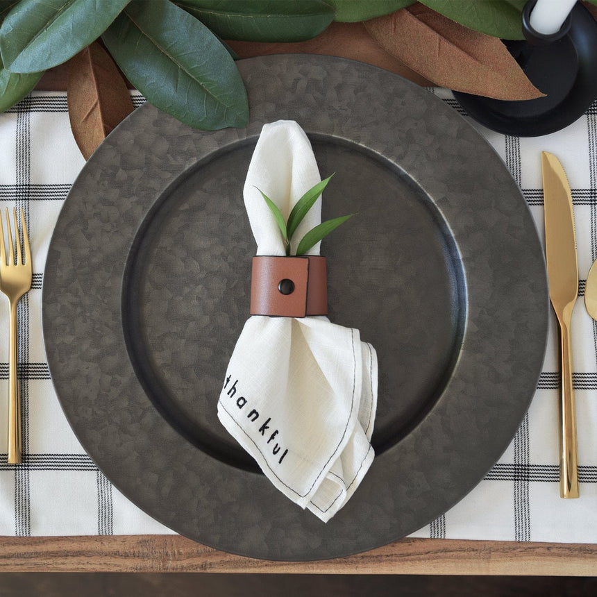 Vegan Leather Napkin Ring Style Me Pretty Napkin Ring