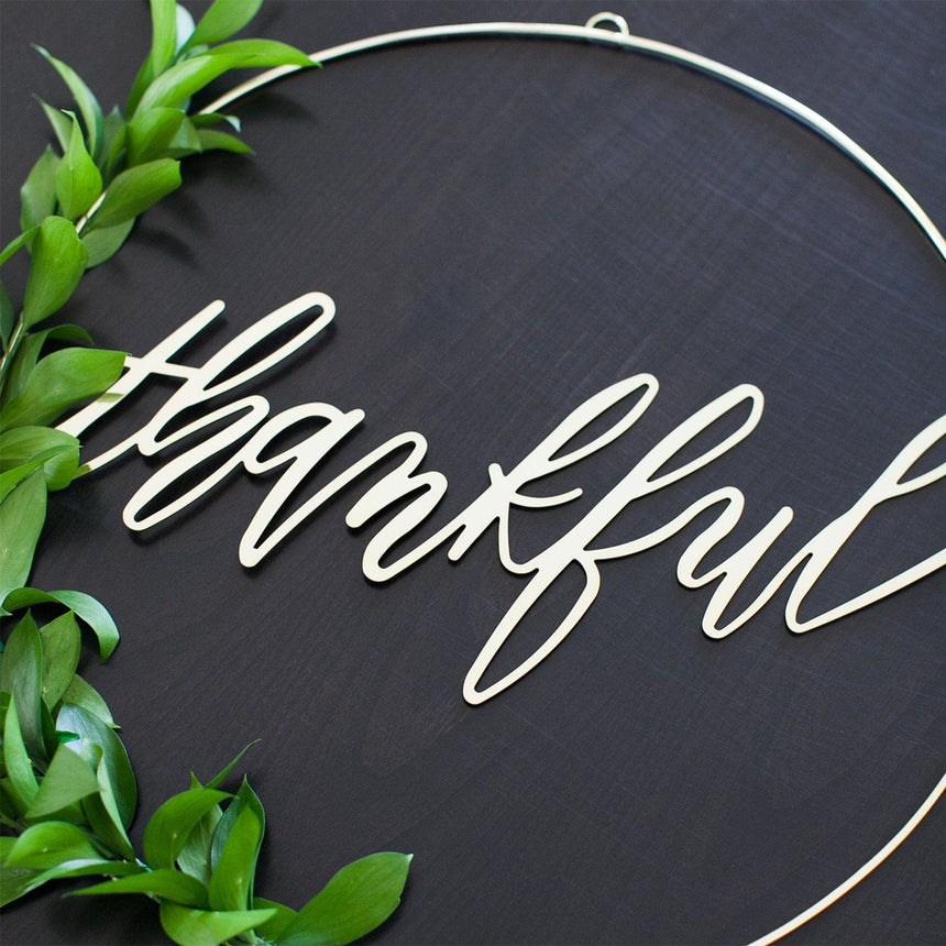 Thankful Decorative Sign Style Me Pretty Sign 44688