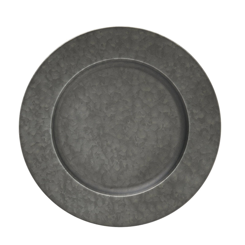 Gunmetal Gray Galvanized Plate Charger Single Style Me Pretty Plate 44819