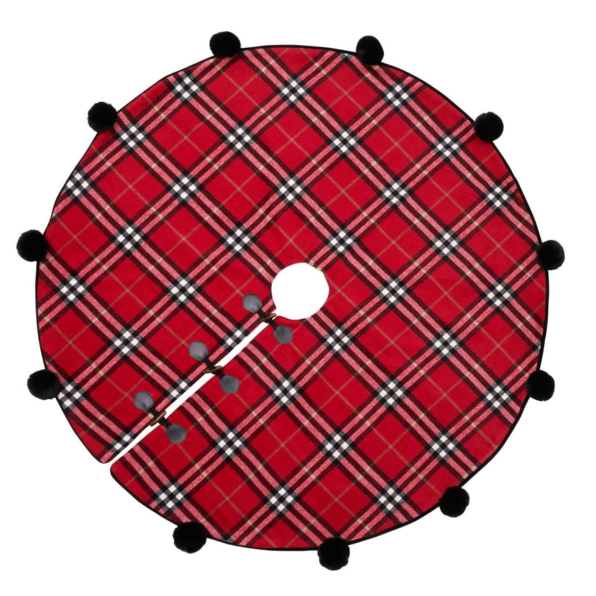 Traditional Red Plaid Tree Skirt Style Me Pretty Tree Skirt 45405