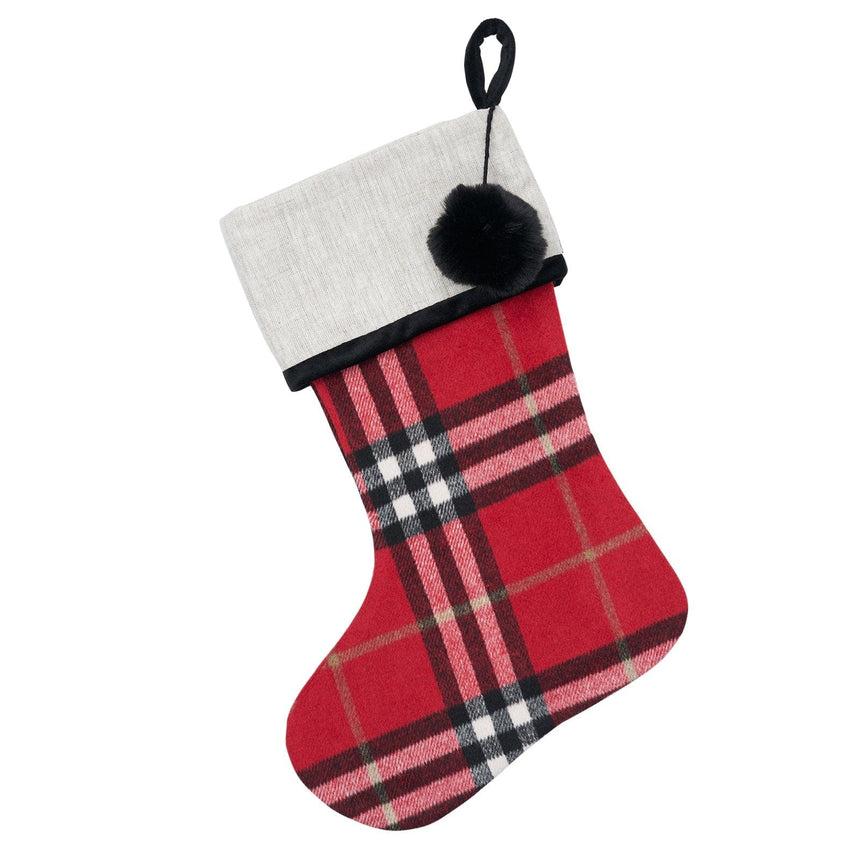 Traditional Red Plaid Stocking Style Me Pretty Holiday Stockings 45413