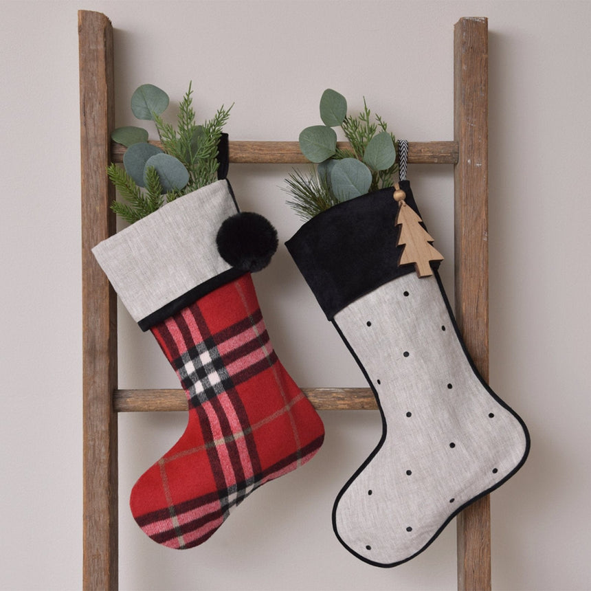 Traditional Red Plaid Stocking Style Me Pretty Holiday Stockings 45413