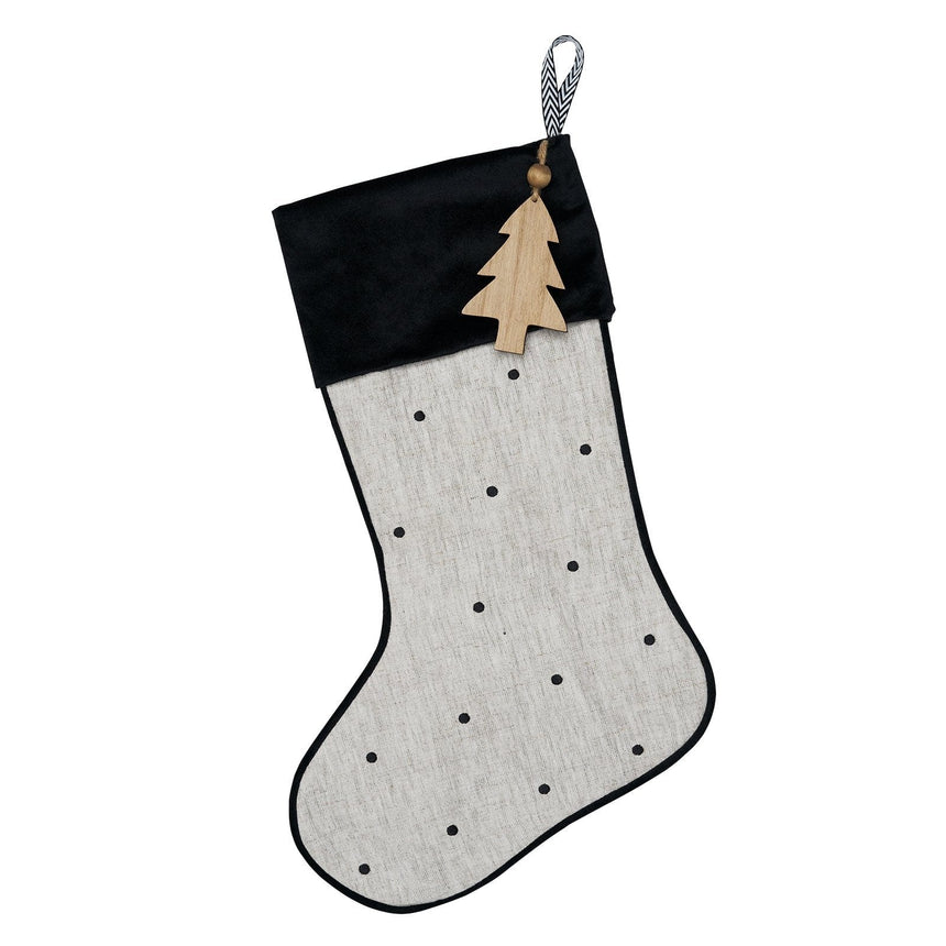 Linen and Velvet Stocking Style Me Pretty Holiday Stockings 45414