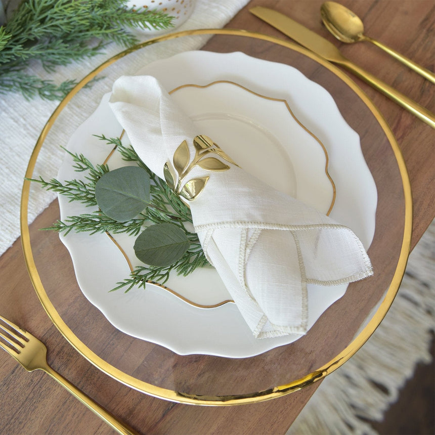 Gold Leaves Napkin Ring Style Me Pretty Napkin Ring