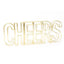 Gold Wire 'Cheers' Sign Style Me Pretty Decor Set 47811