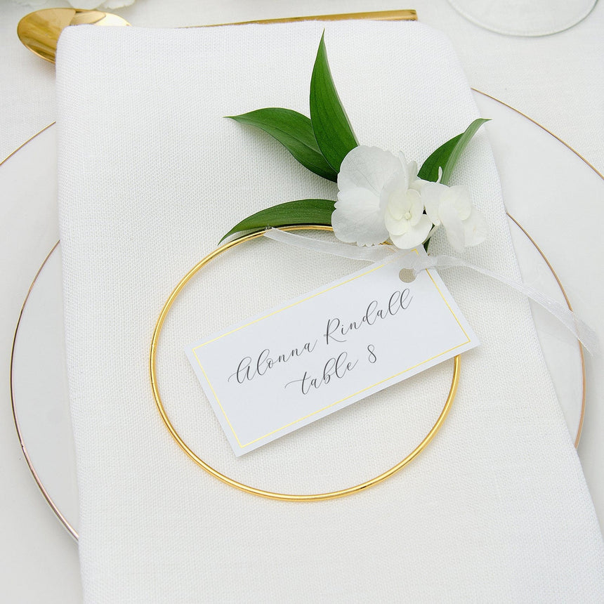 Gold Hoop with Tie Place Card Holder - 8 Count Style Me Pretty Place Cards Holder 55824