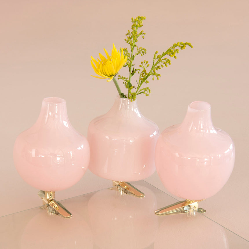 Blush Bud Vase with Clip — 3CT Style Me Pretty Vase 55832