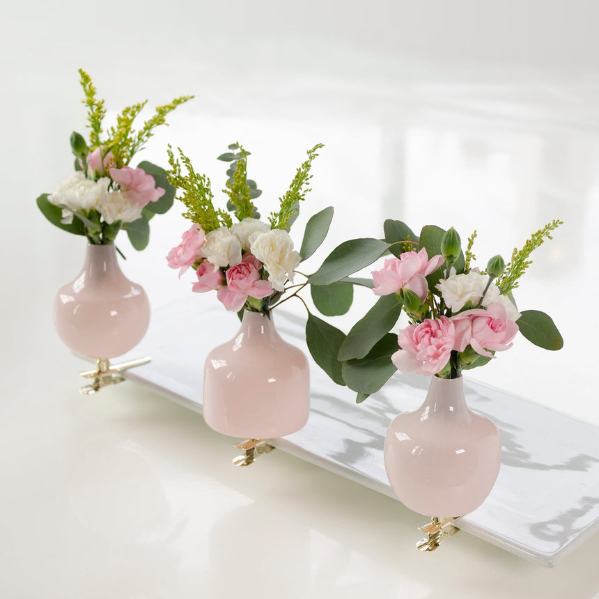 Blush Bud Vase with Clip — 3CT Style Me Pretty Vase 55832