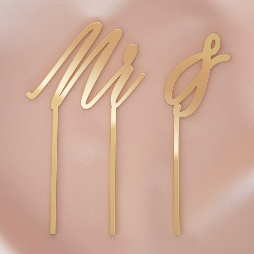 Mr Cake Topper Gold Style Me Pretty Cake Topper 55970