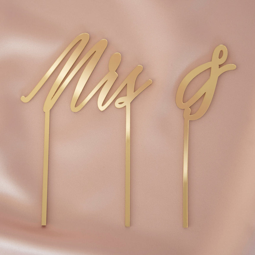 Mrs Cake Topper Gold Style Me Pretty Cake Topper 55971