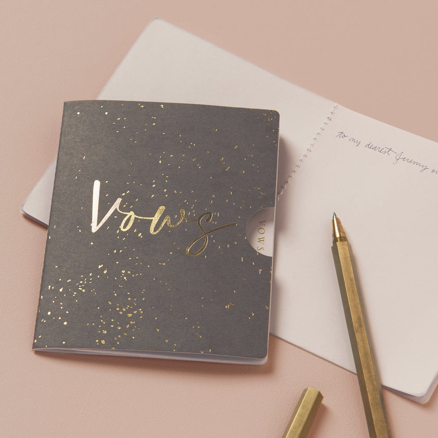 Gold Speckled Vow Journals - Pack of 2 Style Me Pretty Journal 56704