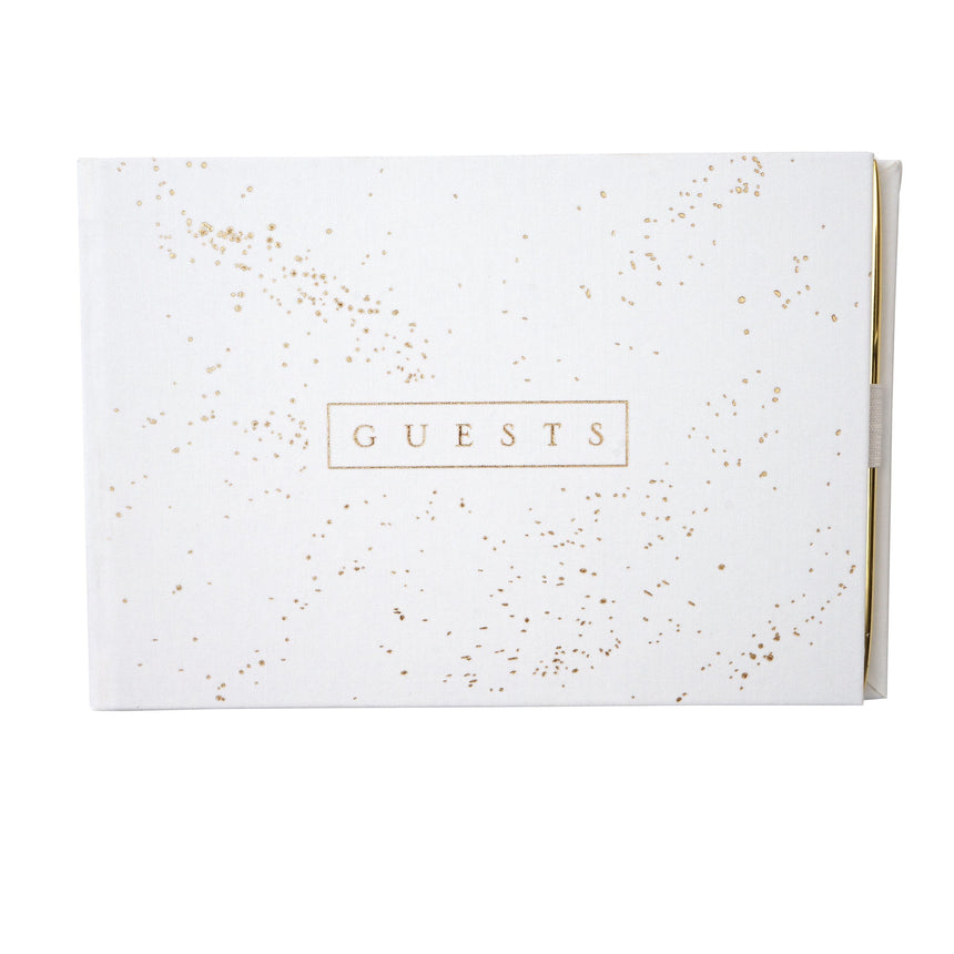 Gold Speckled Guest Book with Pen Style Me Pretty Guest Book 56708