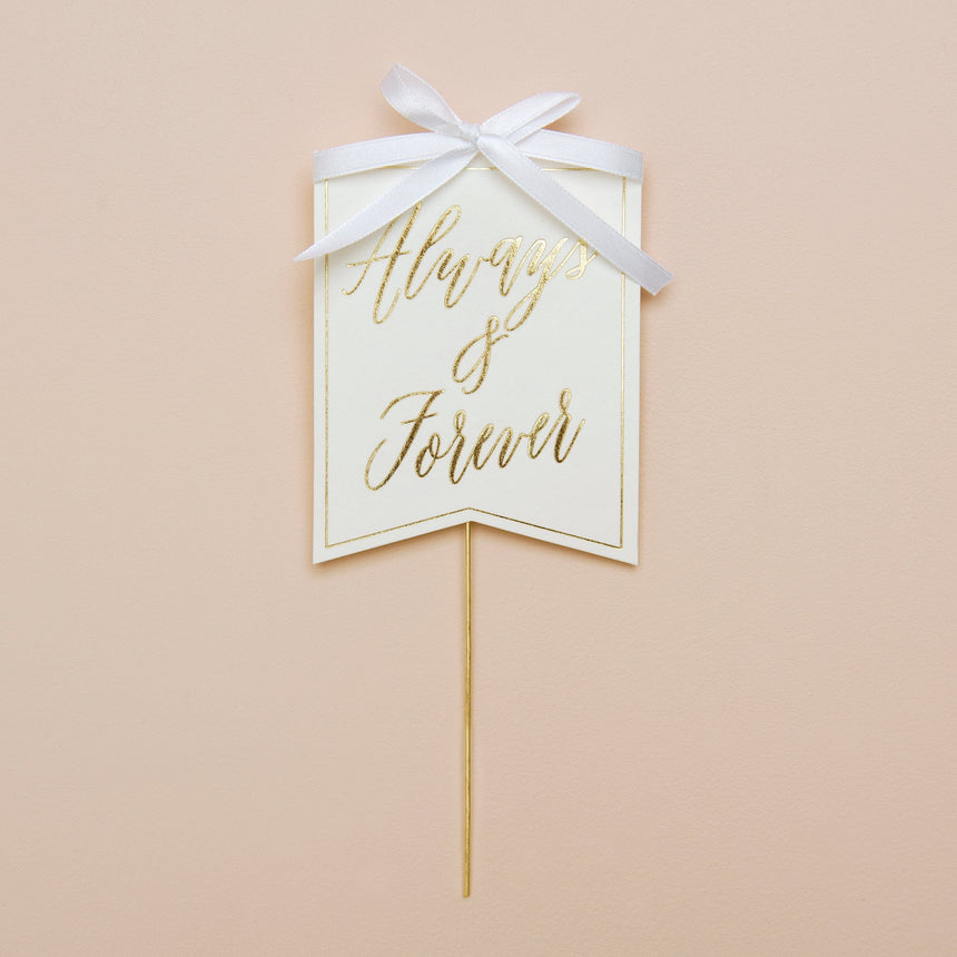 Cake Topper Flag - Always & Forever Style Me Pretty Cake Topper 61331