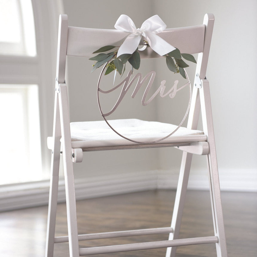 Mrs Chair Sign Silver Style Me Pretty Chair Signs 61333