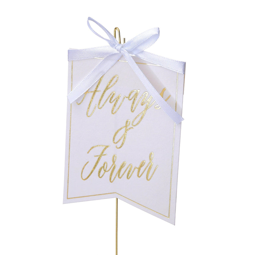 Cake Topper Flag - Always & Forever Style Me Pretty Cake Topper 61331