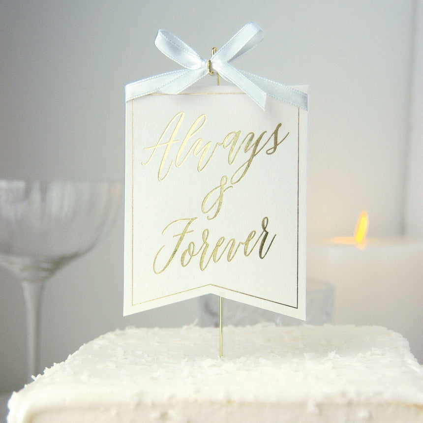 Cake Topper Flag - Always & Forever Style Me Pretty Cake Topper 61331